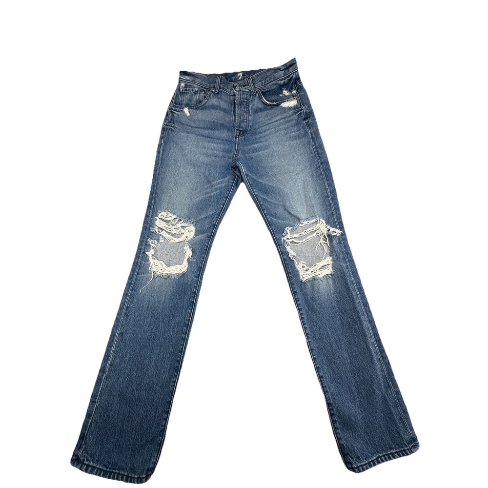 7 For All Mankind The‎ 1984 Boyfriend Jeans Distressed Sz 27 Straight